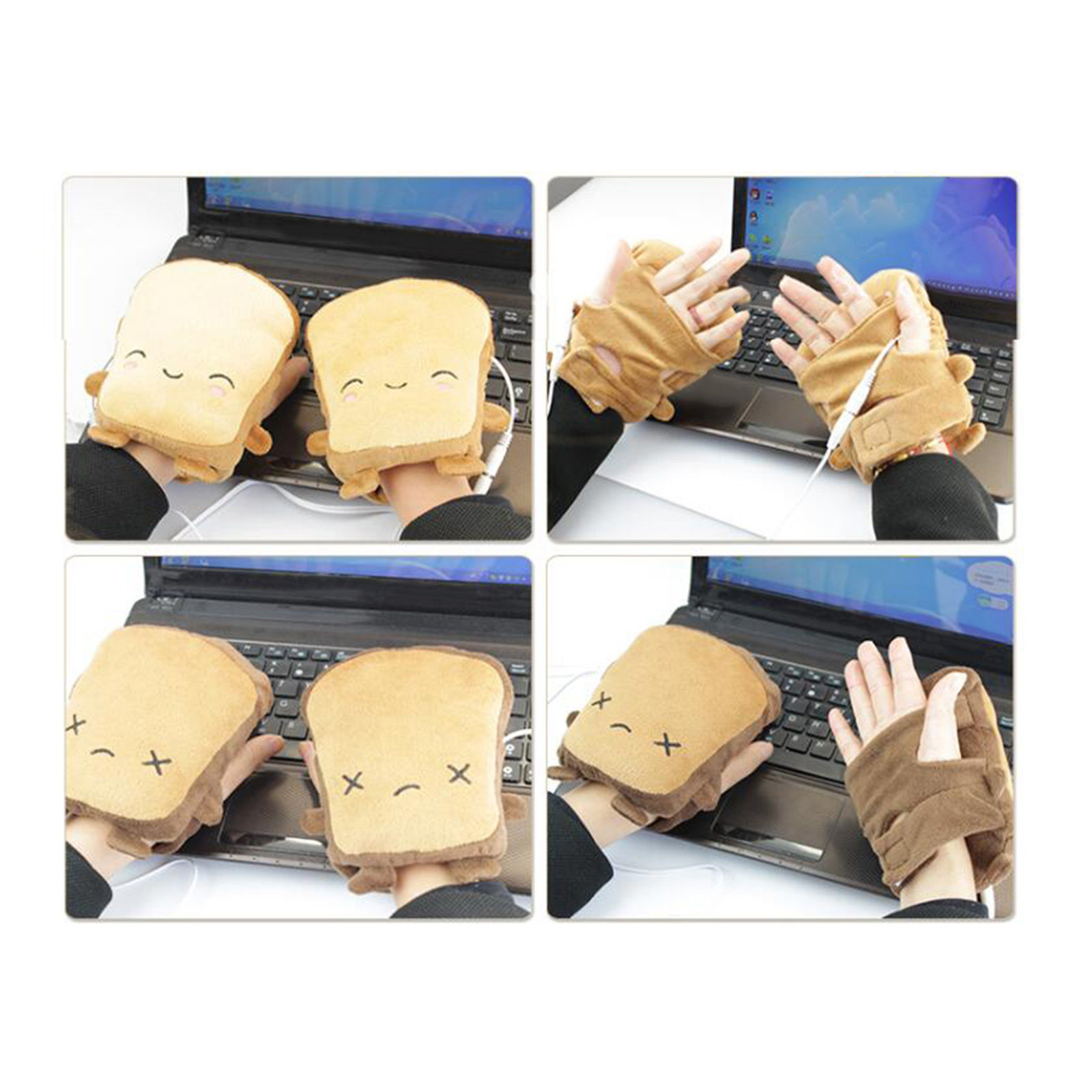 USB Heated Gloves Half Finger  - Hand Warmer Electric 评论和价格