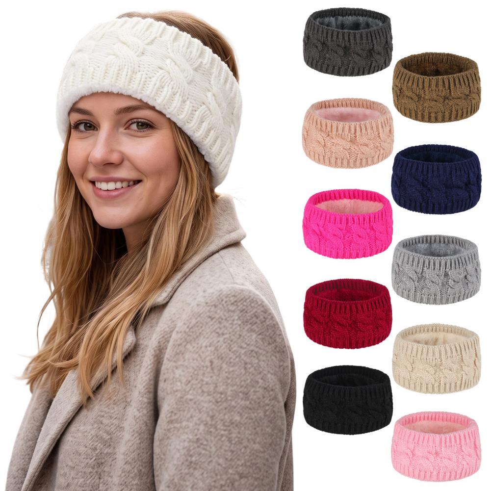 Winter Knitted Headband for Wo - Fleece Ear Warmer Band 评论和价格