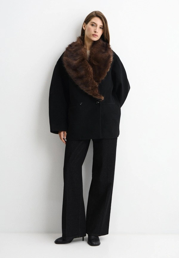 Women Oversized Double Breaste - Wool Coat Peacoat 评论和价格