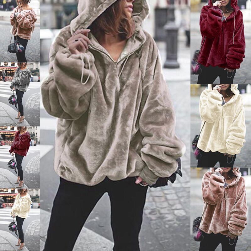 Women's Faux Fur Coat autumn w - Wool Coat Peacoat 评论和价格