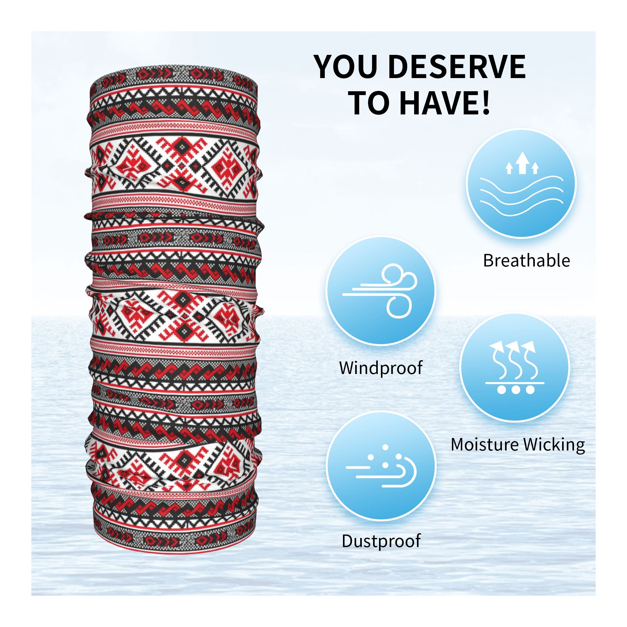Custom Ukrainian Vyshyvanka Em - Neck Gaiter Fleece 评论和价格