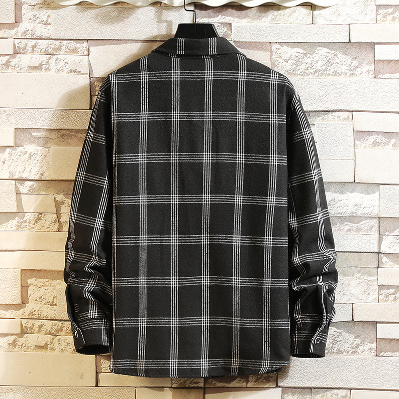 2027 Summer Men's Plaid Shirt  - Flannel Shirt Lined 评论和价格
