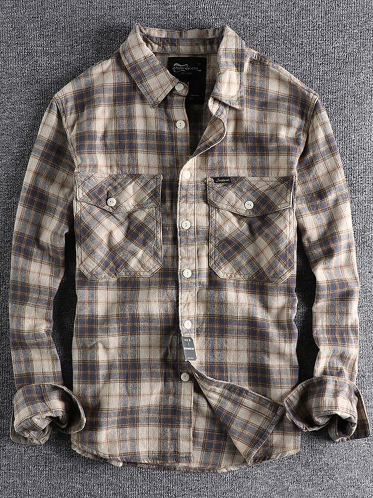 Spring and Autumn New Fashion  - Flannel Shirt Lined 评论和价格